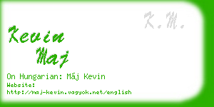 kevin maj business card